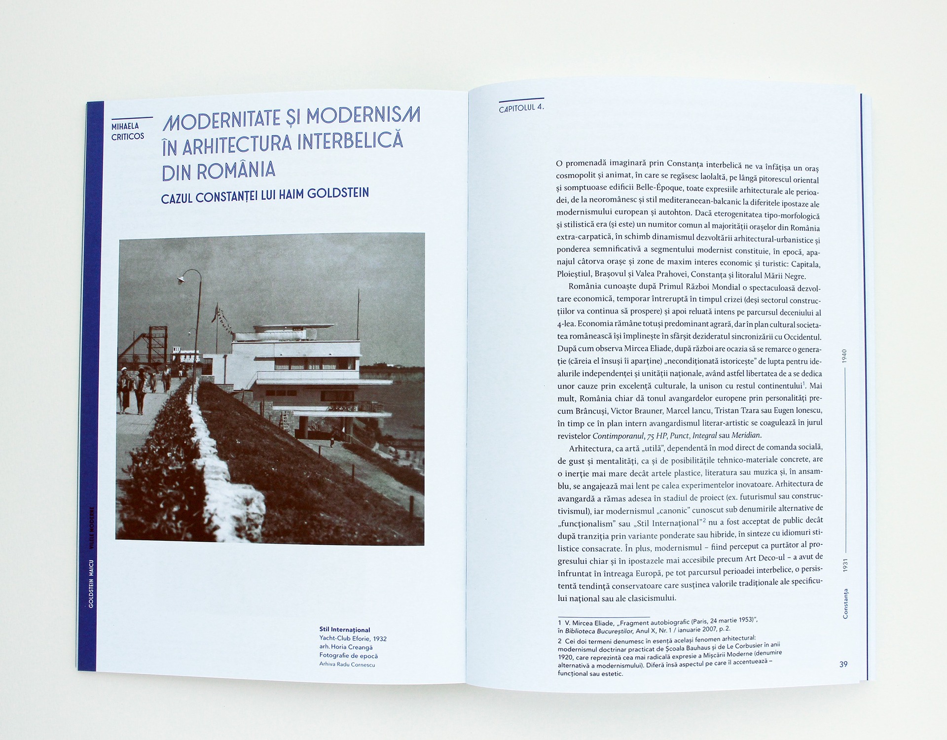 Goldstein Maicu. Vilele moderne. Constanța 1931-1940 – Filiala Teritorială București a OAR