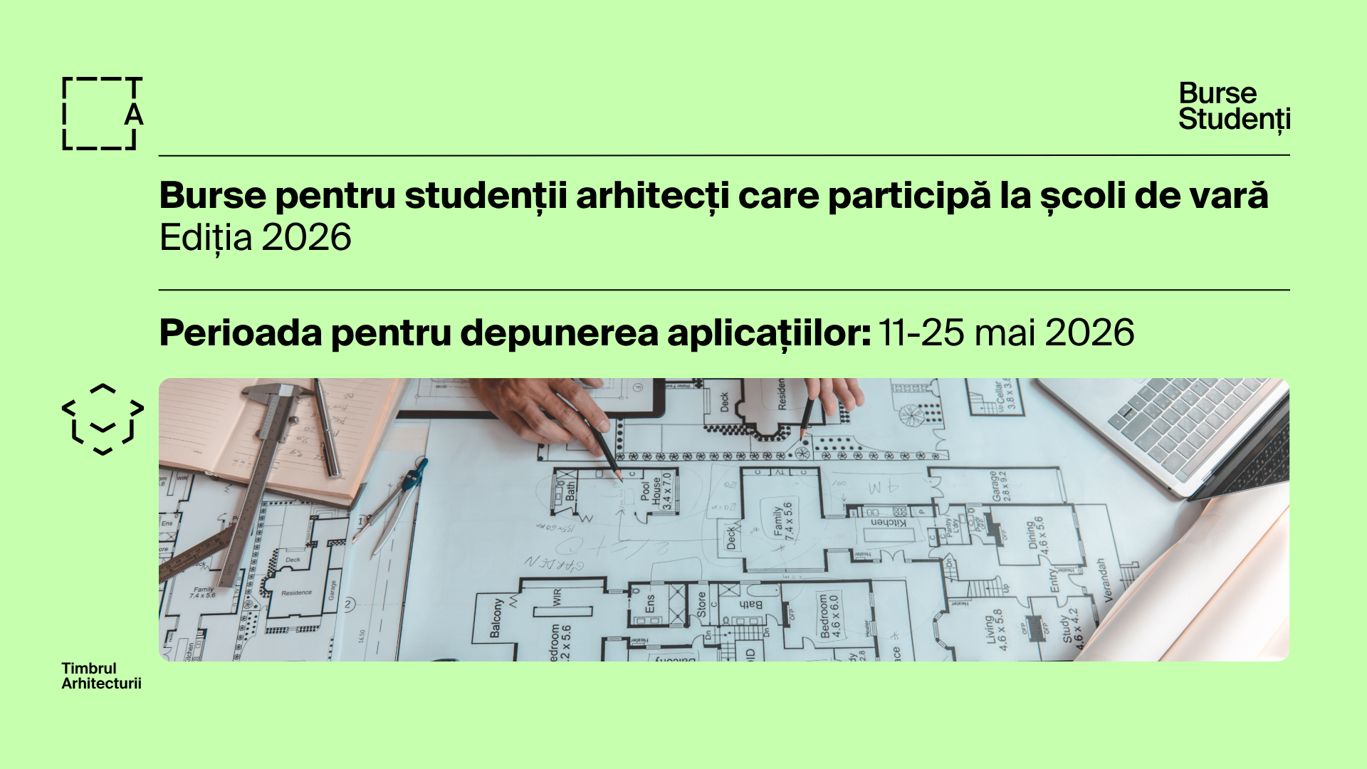 11 – 25 mai: Burse pentru studenții arhitecți care participă la școli de vară – Ediția 2026