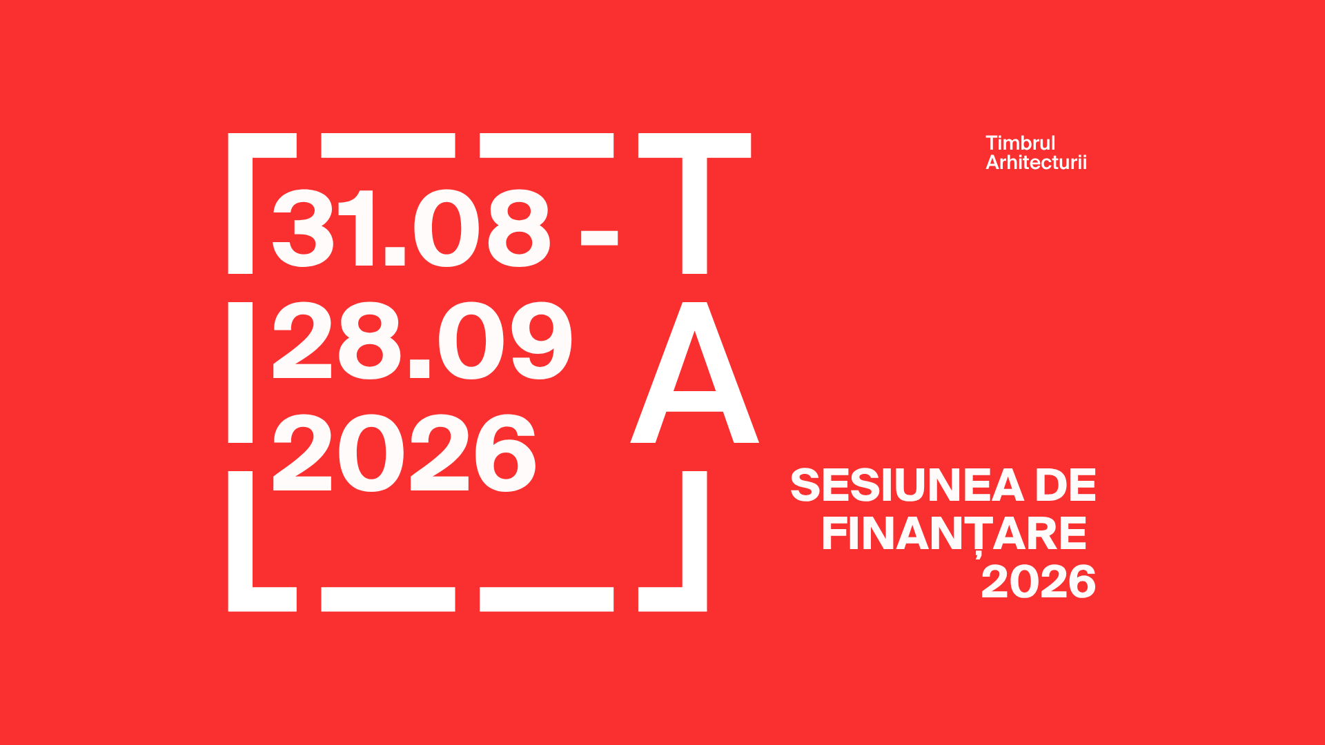Am deschis sesiunea de selecție a proiectelor finanțate din Timbrul Arhitecturii pentru anul 2026